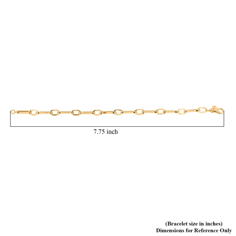 14K Yellow Gold 5mm Paperclip Bracelet (7.50 In) 3.60 Grams