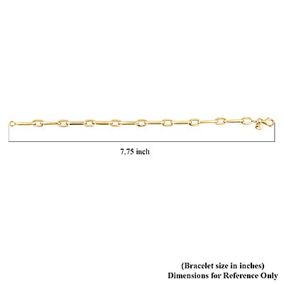 14K Yellow Gold 5mm Paperclip Bracelet (7.50 In) 3.60 Grams