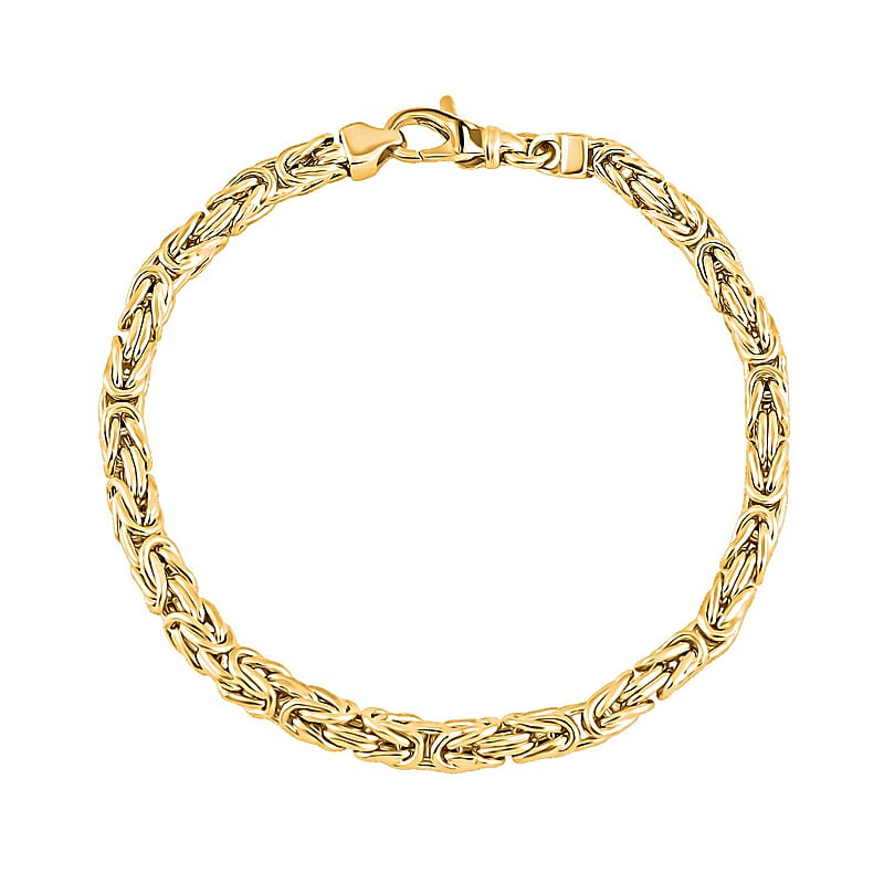 14K Yellow Gold 4mm Byzantine Bracelet (7.50 In) 9.85 Grams