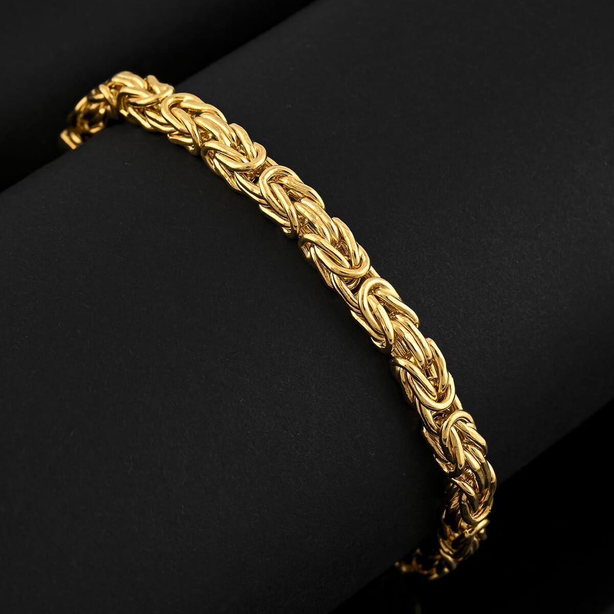 14K Yellow Gold 4mm Byzantine Bracelet (7.50 In) 9.85 Grams image number 1