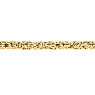 14K Yellow Gold 4mm Byzantine Bracelet (7.50 In) 9.85 Grams