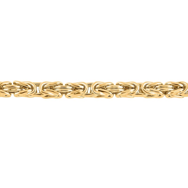 14K Yellow Gold 4mm Byzantine Bracelet (7.50 In) 9.85 Grams