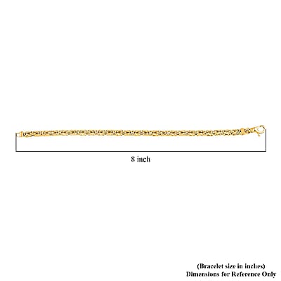 14K Yellow Gold 4mm Byzantine Bracelet (7.50 In) 9.85 Grams