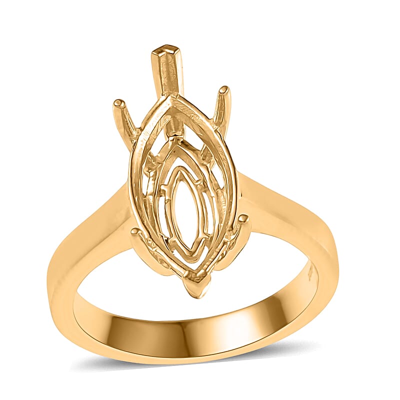 10K Yellow Gold Mounting Ring (Size 6.25) 3.80 Grams