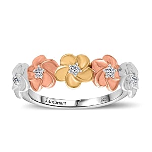 Lab Grown Diamond Ring in Rhodium Over Sterling Silver (Size 8.0)