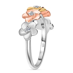 Lab Grown Diamond Ring in Rhodium Over Sterling Silver (Size 8.0)