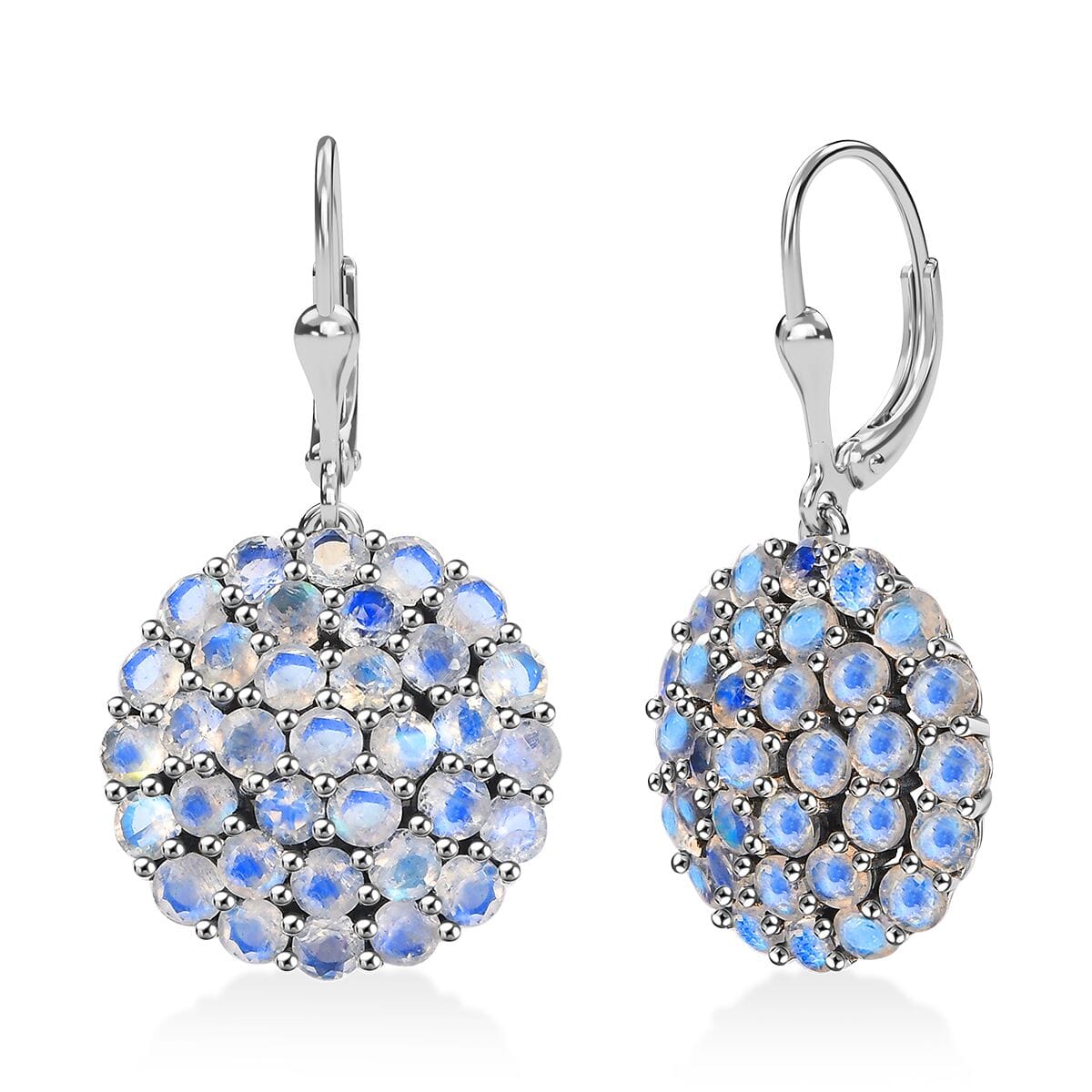 D'Joy Moon Glow Moonstone 7.90 ctw Victorian Moonlight Earrings Black Oxidized Sterling Silver  image number 0