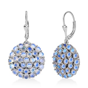 D'Joy Moon Glow Moonstone 7.90 ctw Victorian Moonlight Earrings Black Oxidized Sterling Silver 