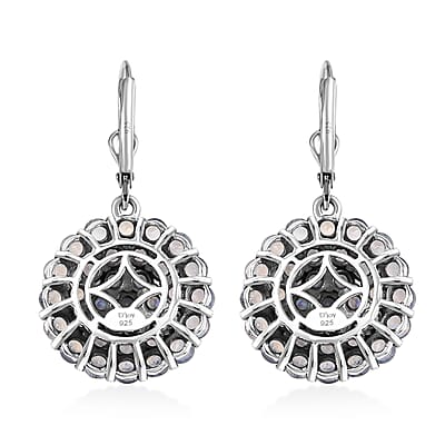 D'Joy Moon Glow Moonstone 7.90 ctw Victorian Moonlight Earrings Black Oxidized Sterling Silver 