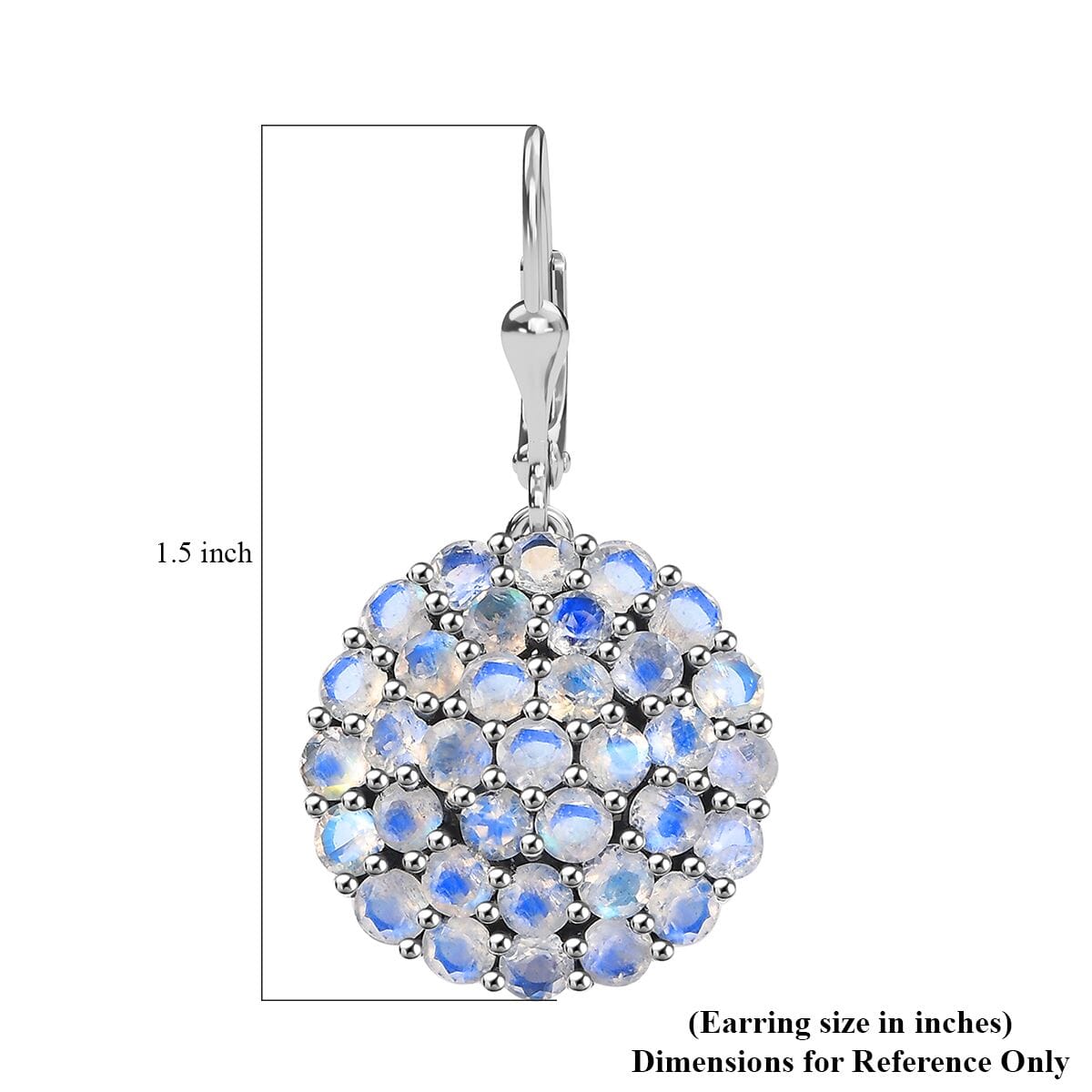 D'Joy Moon Glow Moonstone 7.90 ctw Victorian Moonlight Earrings Black Oxidized Sterling Silver  image number 5