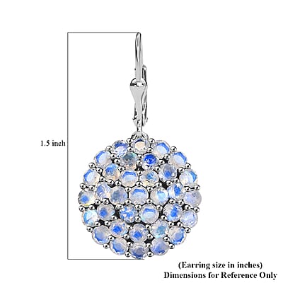 D'Joy Moon Glow Moonstone 7.90 ctw Victorian Moonlight Earrings Black Oxidized Sterling Silver 