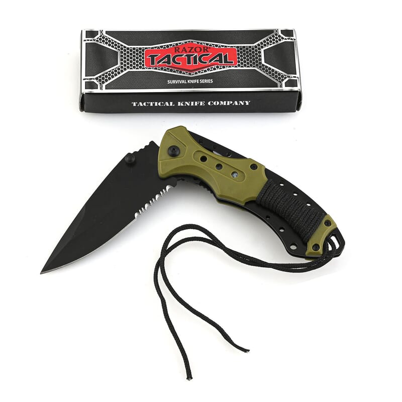 Razor Tactical 4.5Inch Folding Knife - Green