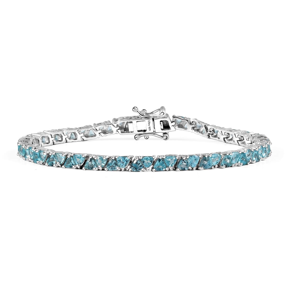 D'Joy Betroka Blue Apatite 7.35 ctw Ocean Prism Bracelet in Rhodium Over Sterling Silver (7.25 In) image number 0