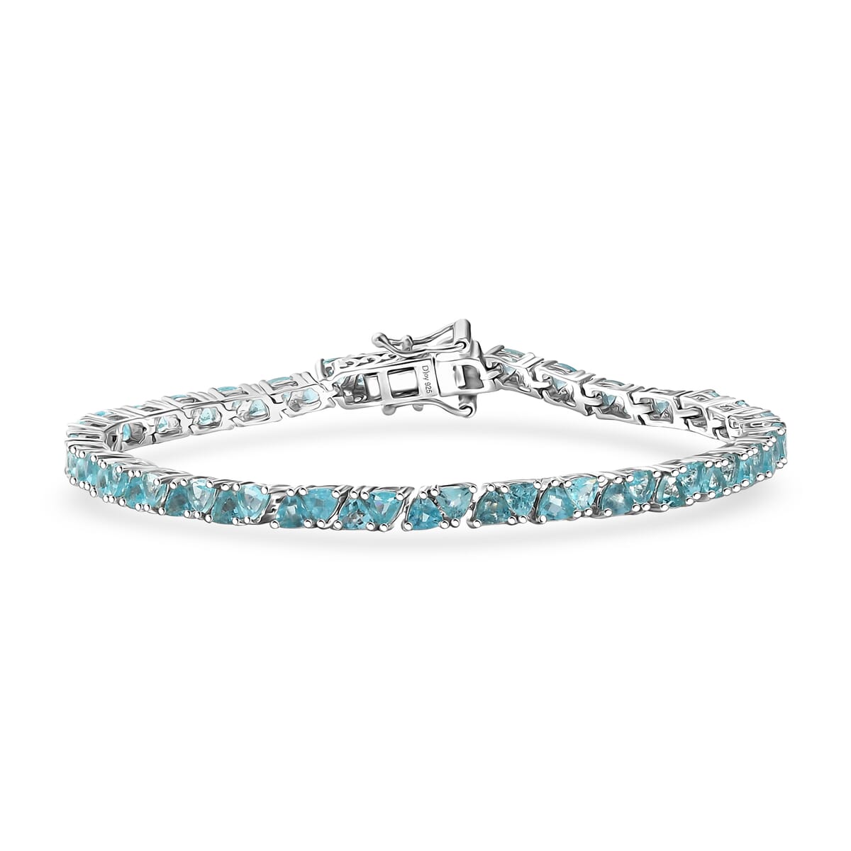 D'Joy Betroka Blue Apatite 7.35 ctw Ocean Prism Bracelet in Rhodium Over Sterling Silver (7.25 In) image number 0