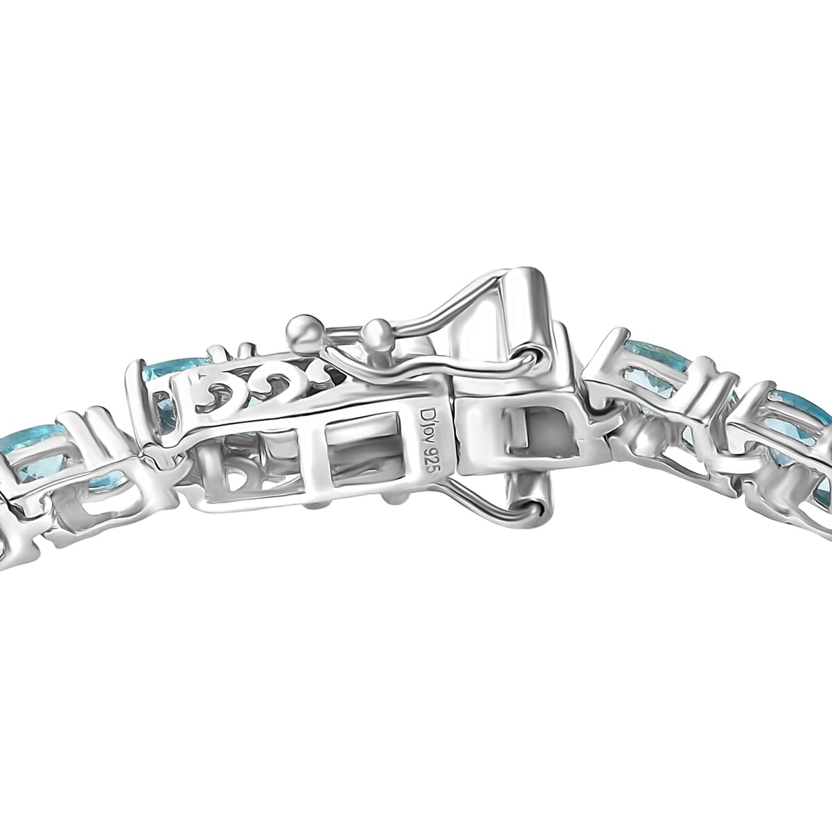D'Joy Betroka Blue Apatite 7.35 ctw Ocean Prism Bracelet in Rhodium Over Sterling Silver (7.25 In) image number 3