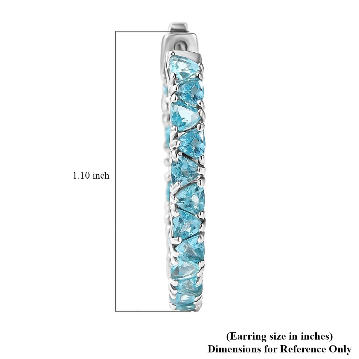 D'Joy Betroka Blue Apatite 4.50 ctw Ocean Prism Earrings in Rhodium Over Sterling Silver image number 5