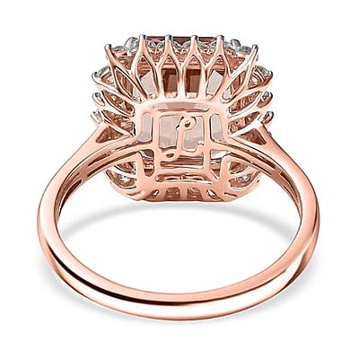Certified & Appraised Luxoro 10K Rose Gold AAA Marropino Morganite, Diamond (G-H, I2) (0.72 cts) Ring (Size 5.0) (Del. in 10-15 Days) 6.43 ctw