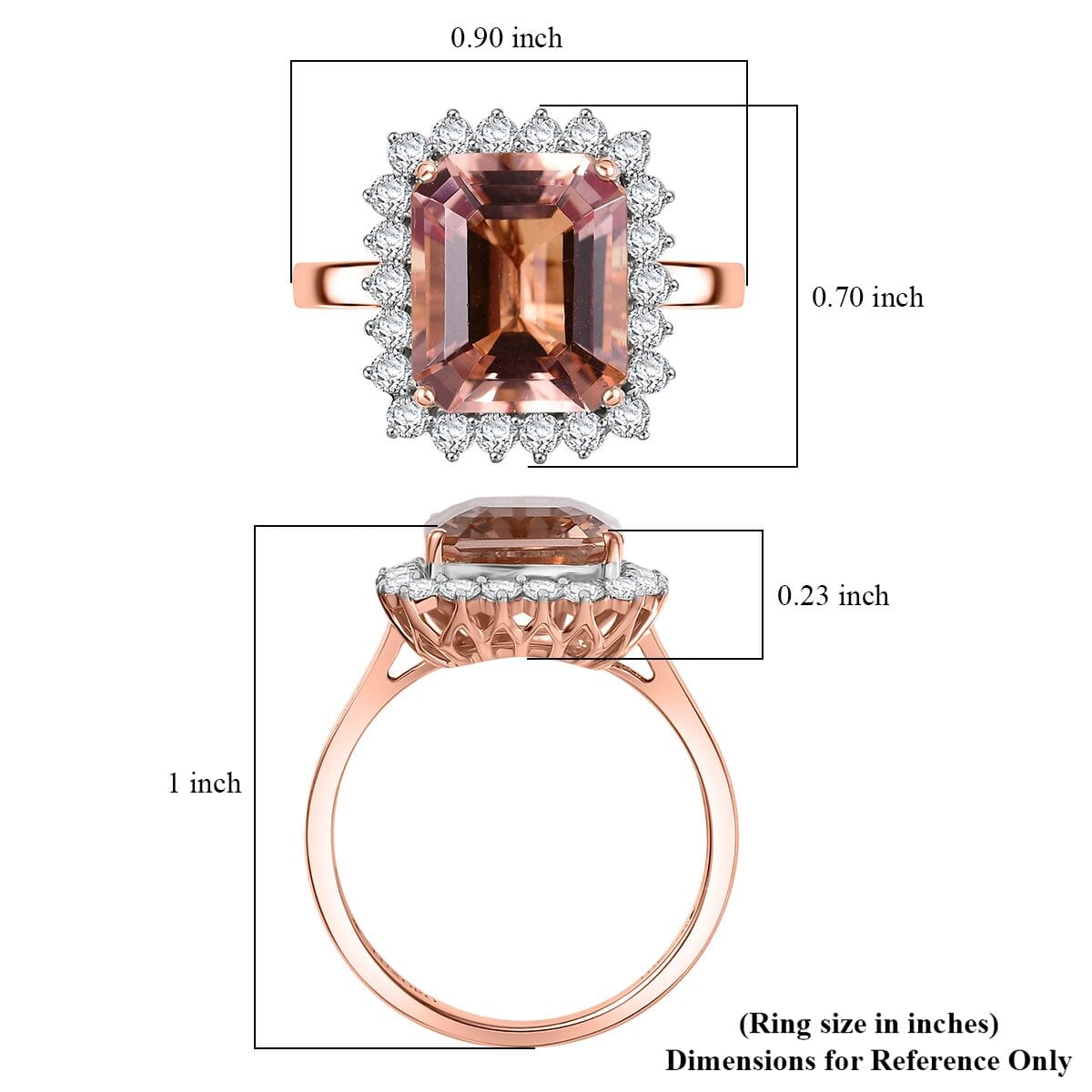 Certified & Appraised Luxoro 10K Rose Gold AAA Marropino Morganite, Diamond (G-H, I2) Ring (Del. in 10-15 Days) 6.43 ctw image number 5
