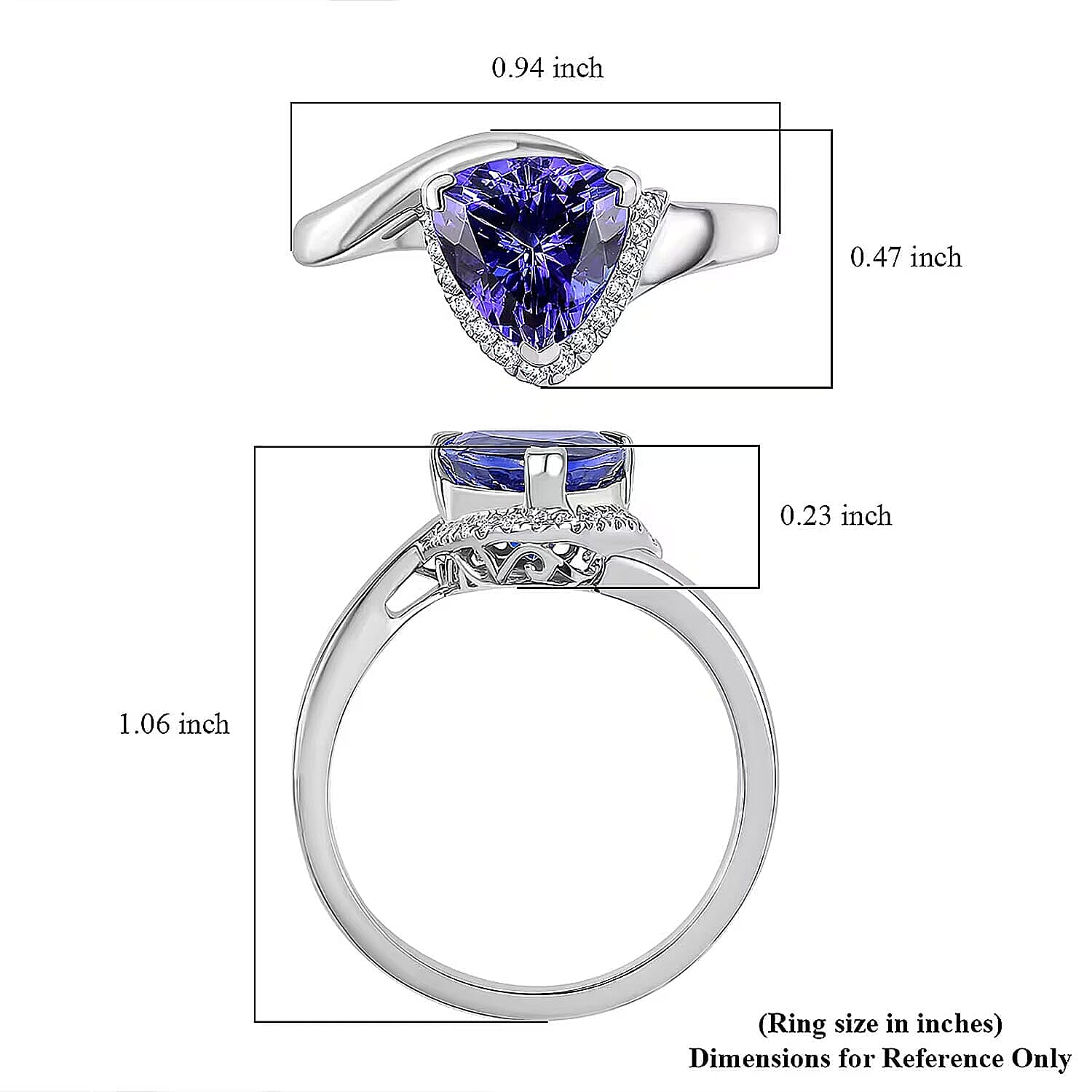 Certified & Appraised Rhapsody 950 Platinum AAAA Tanzanite, Diamond (E-F, VS) Ring (Size 5.0) (7.25 g) 2.75 ctw