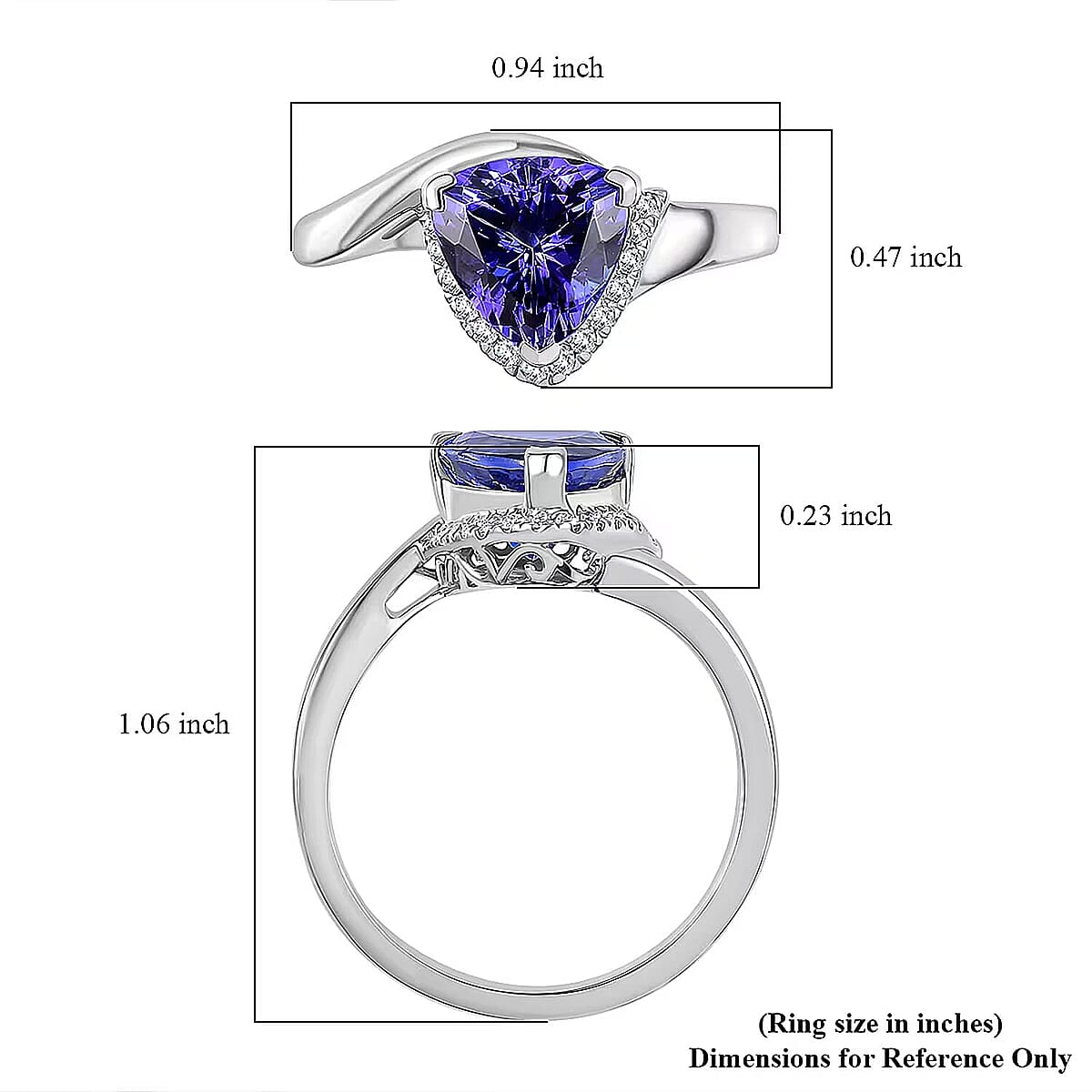 Certified & Appraised Rhapsody 950 Platinum AAAA Tanzanite, Diamond (E-F, VS) Ring (Size 10.0) (7.25 g) (Del. in 10-15 Days) 2.75 ctw image number 6