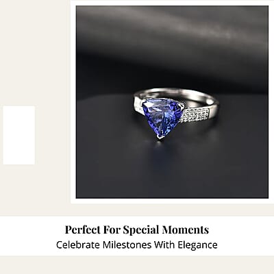 Certified & Appraised Rhapsody AAAA Tanzanite and E-F VS Diamond 4.16 ctw Ring in 950 Platinum (Size 10.0) 6.60 Grams