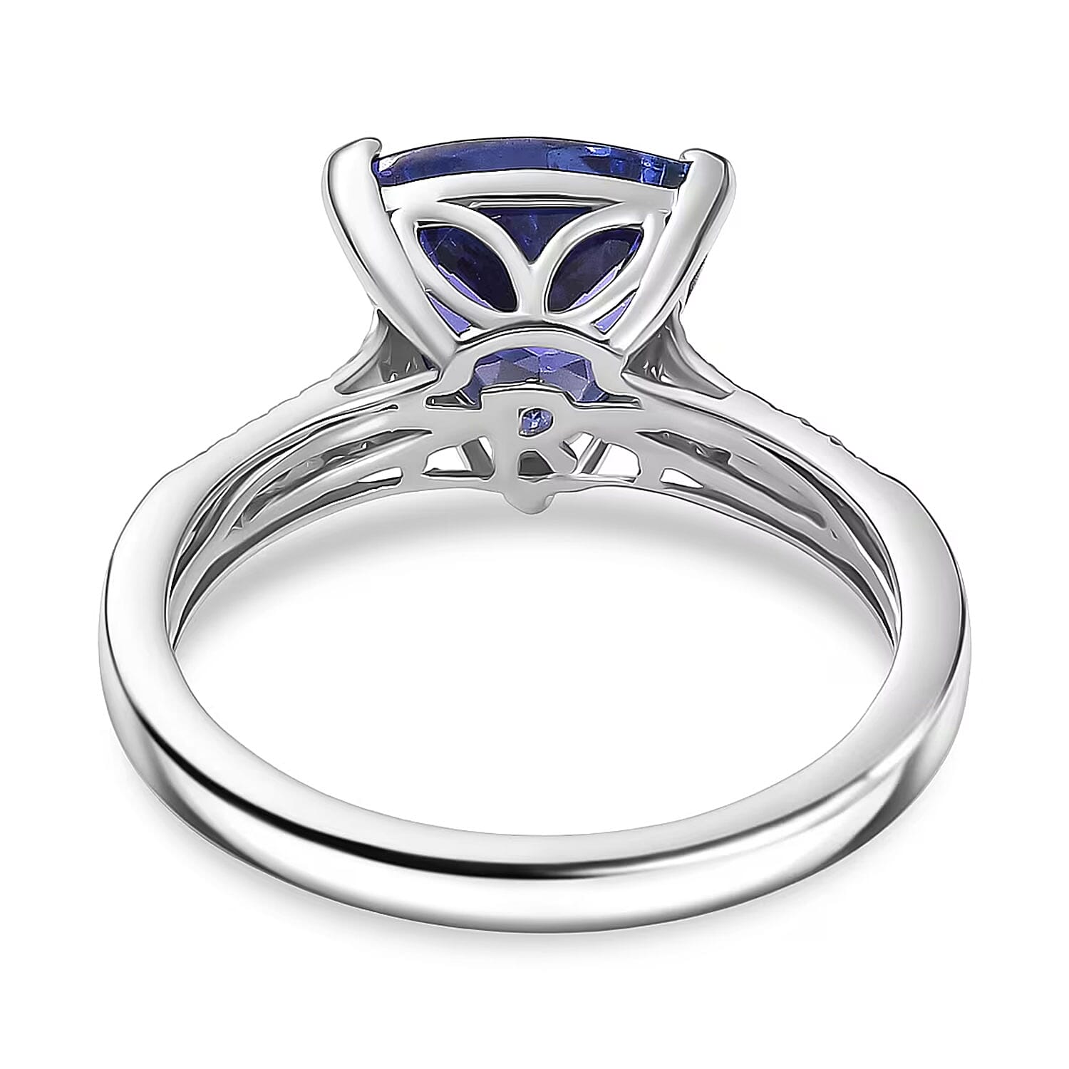 Certified & Appraised Rhapsody AAAA Tanzanite and E-F VS Diamond 4.16 ctw Ring in 950 Platinum (Size 10.0) 6.60 Grams
