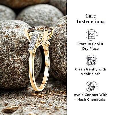 Certified & Appraised Luxoro 14K Yellow Gold AAA Turkizite and Diamond (G-H, I2) Ring (Size 5.0) 4.74 ctw