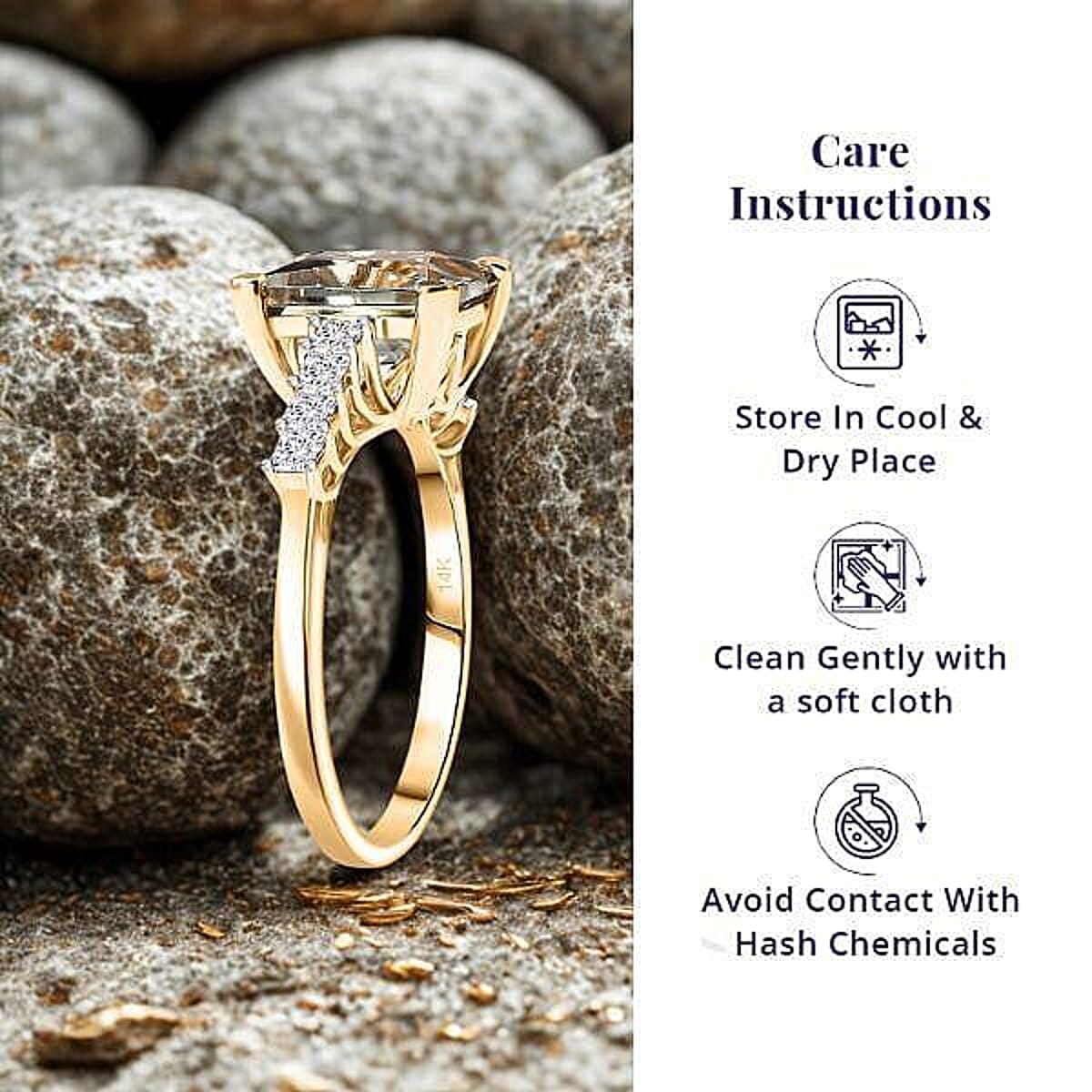 Certified & Appraised Luxoro 14K Yellow Gold AAA Turkizite and Diamond (G-H, I2) Ring (Size 9.0) (Del. in 10-15 Days) 4.74 ctw image number 4