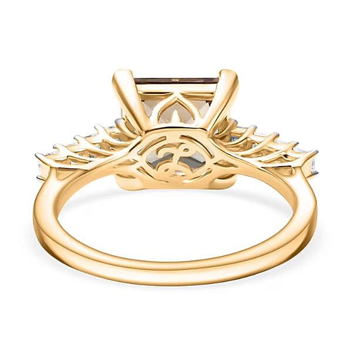 Certified & Appraised Luxoro 14K Yellow Gold AAA Turkizite and Diamond (G-H, I2) Ring (Size 9.0) (Del. in 10-15 Days) 4.74 ctw image number 6