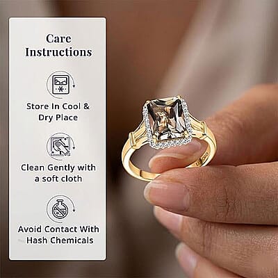 Certified & Appraised Luxoro 14K Yellow Gold AAA Turkizite and Diamond (G-H, I2) Ring (Size 5.0) 4.30 ctw