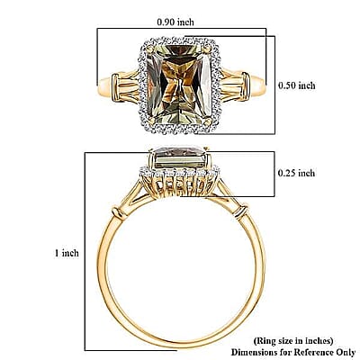 Certified & Appraised Luxoro 14K Yellow Gold AAA Turkizite and Diamond (G-H, I2) Ring (Size 5.0) 4.30 ctw