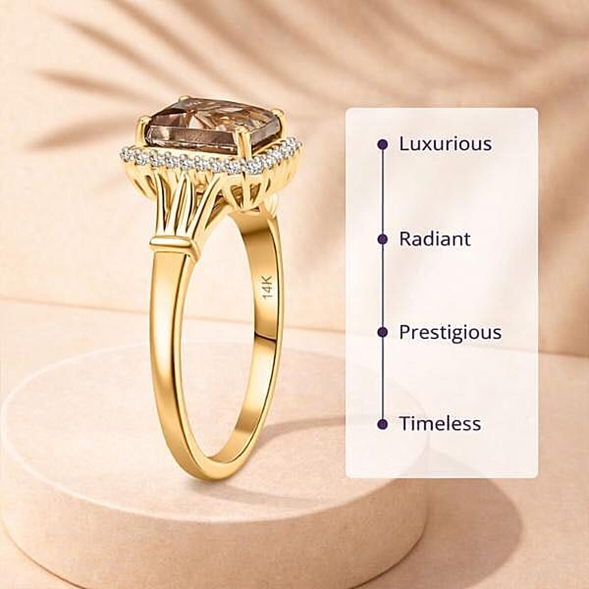 Certified & Appraised Luxoro AAA Turkizite and G-H I2 Diamond 4.30 ctw Ring in 14K Yellow Gold (Size 10.0) (Del. in 10-15 Days) image number 3