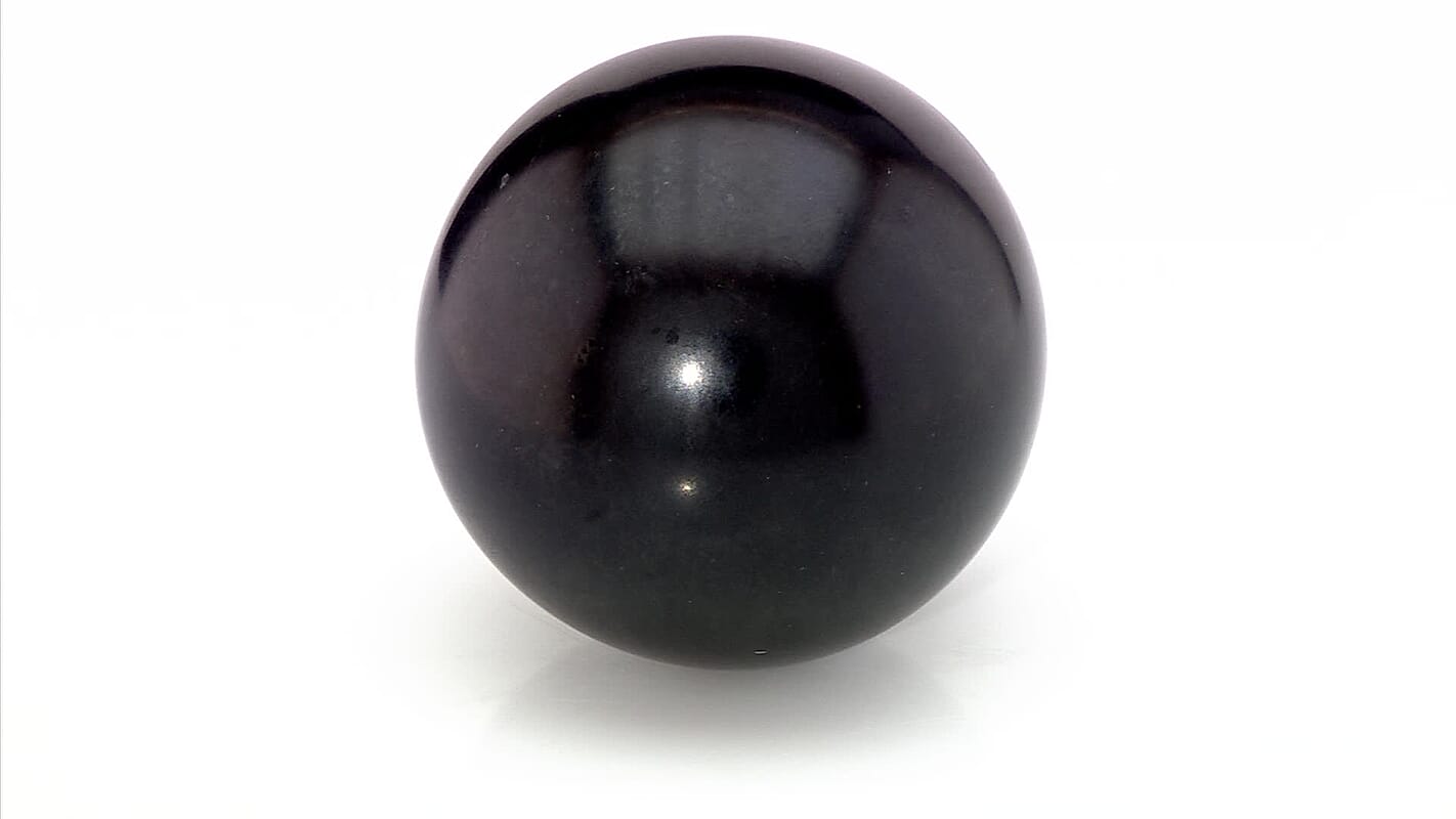 Lava Stone Sphere -L Approx 5443ctw with Free Wood Stand 4"