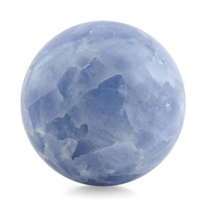 Calcite Blue Sphere -L Approx 2041ctw with Free Wood Stand 10