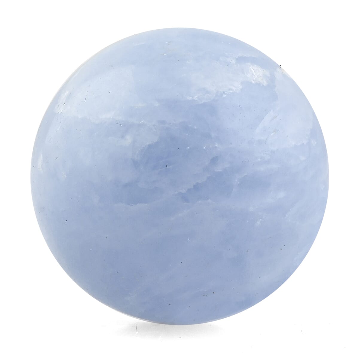 Calcite Blue Sphere -S Approx 272ctw with Free Wood Stand 10 image number 0
