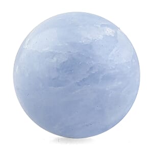 Calcite Blue Sphere -S Approx 272ctw with Free Wood Stand 10