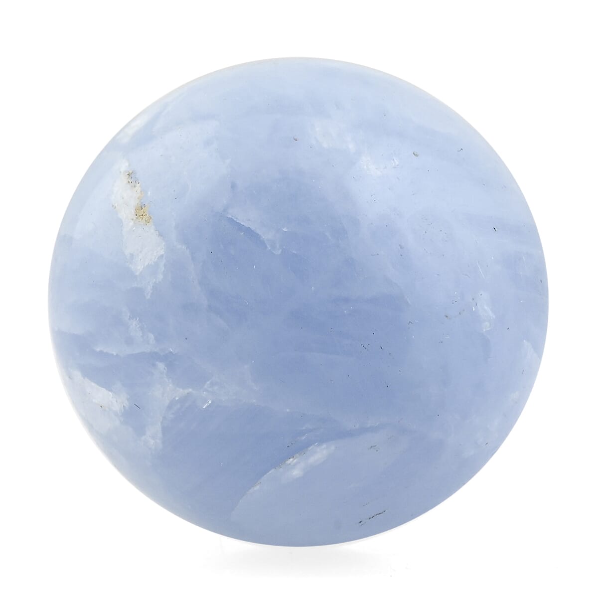 Calcite Blue Sphere -S Approx 272ctw with Free Wood Stand 10 image number 1