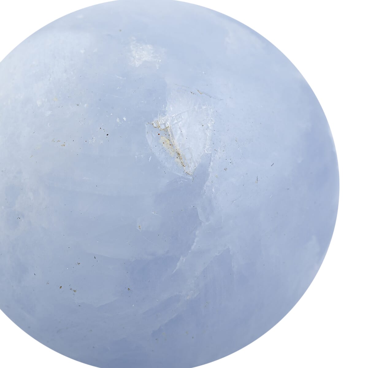 Calcite Blue Sphere -S Approx 272ctw with Free Wood Stand 10 image number 2