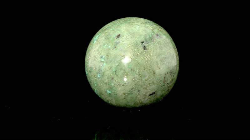 Chrysocolla Sphere -M Approx 907ctw with Free Wood Stand 10"