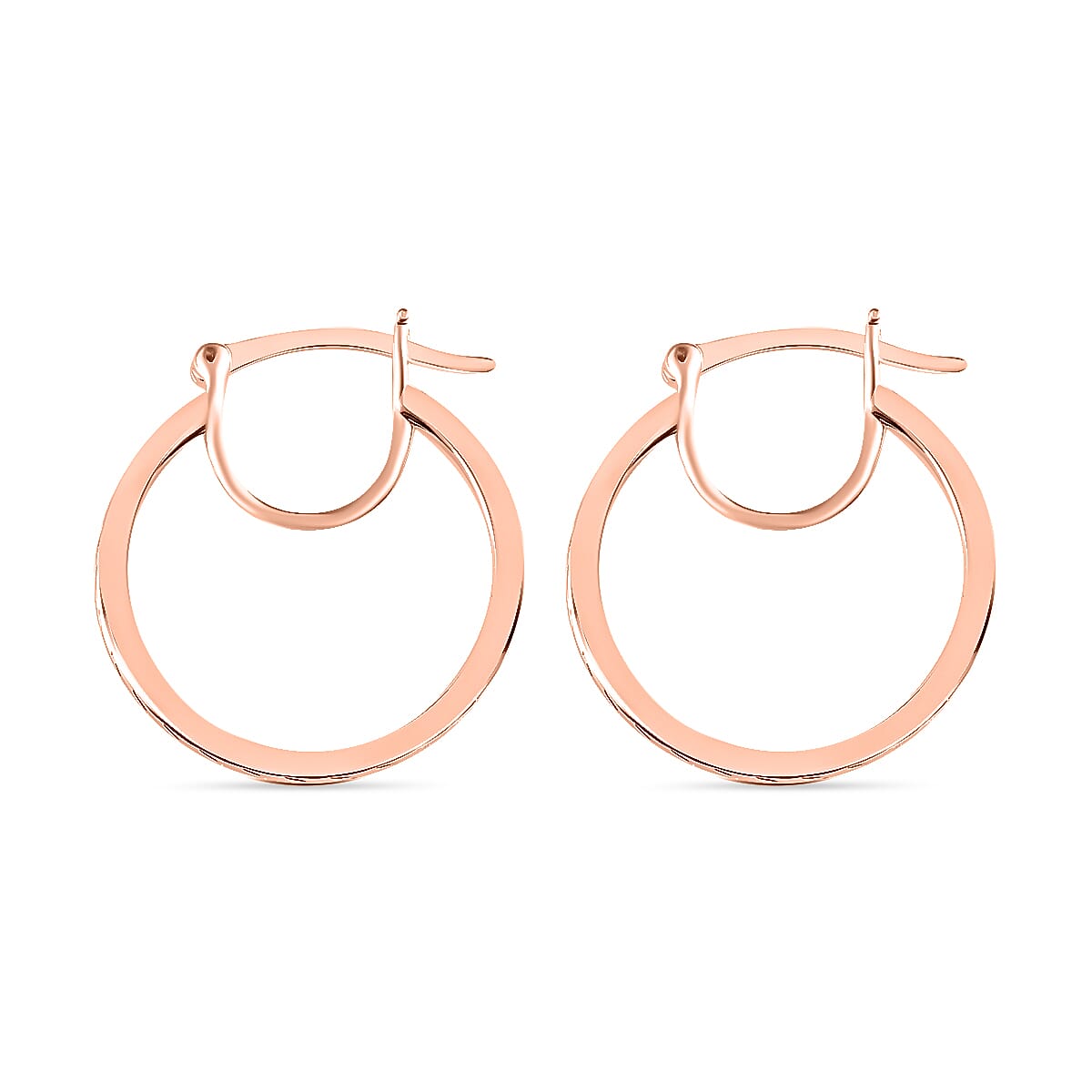 Luxoro Hoop Earrings in 10K Rose Gold 3 Grams image number 2