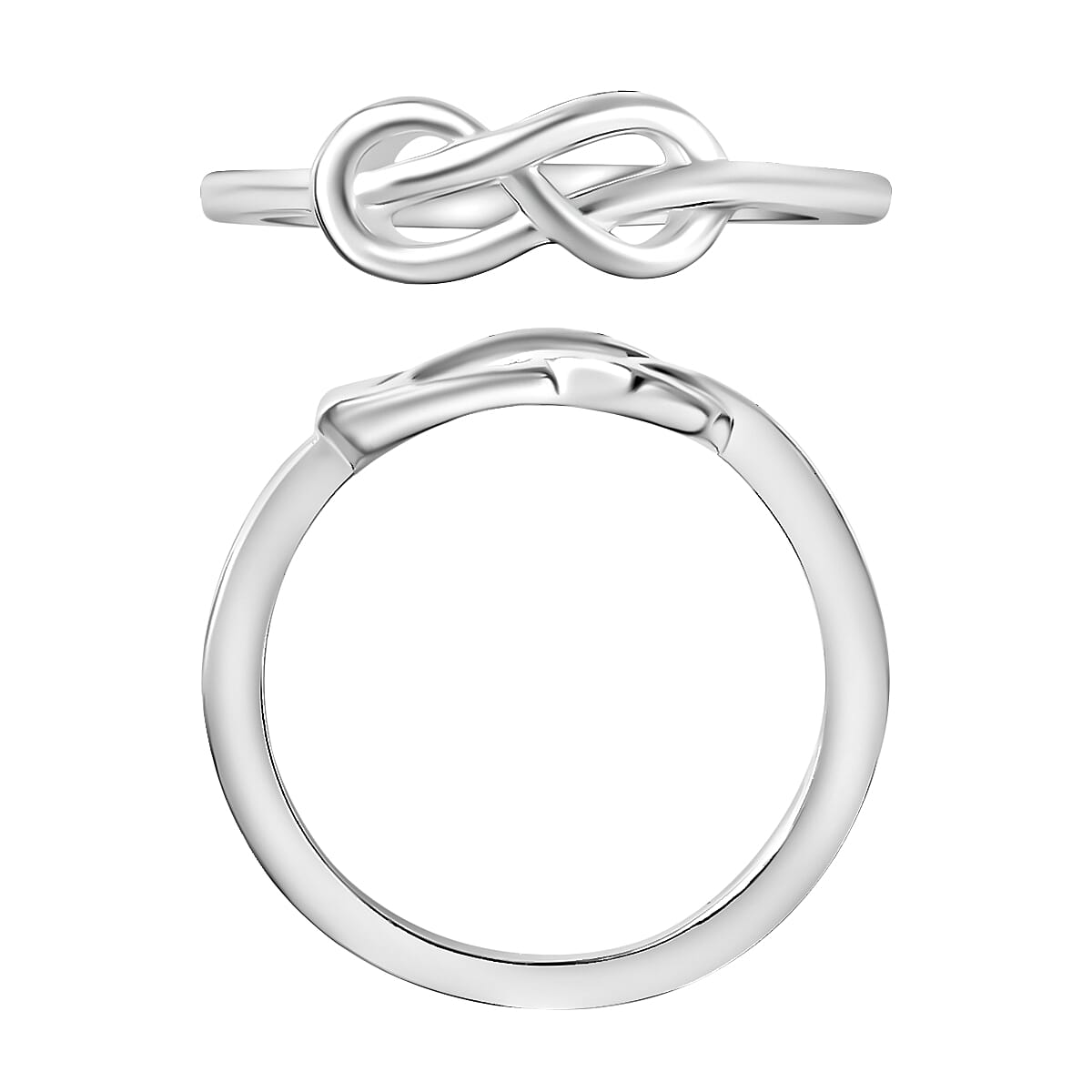 Infinity Ring in 10K White Gold (Size 10.0) 2.70 Grams image number 3