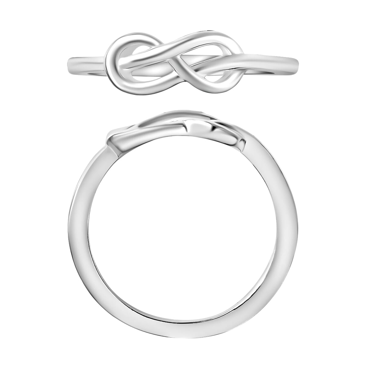 Infinity Ring in 10K White Gold (Size 10.0) 2.70 Grams image number 3