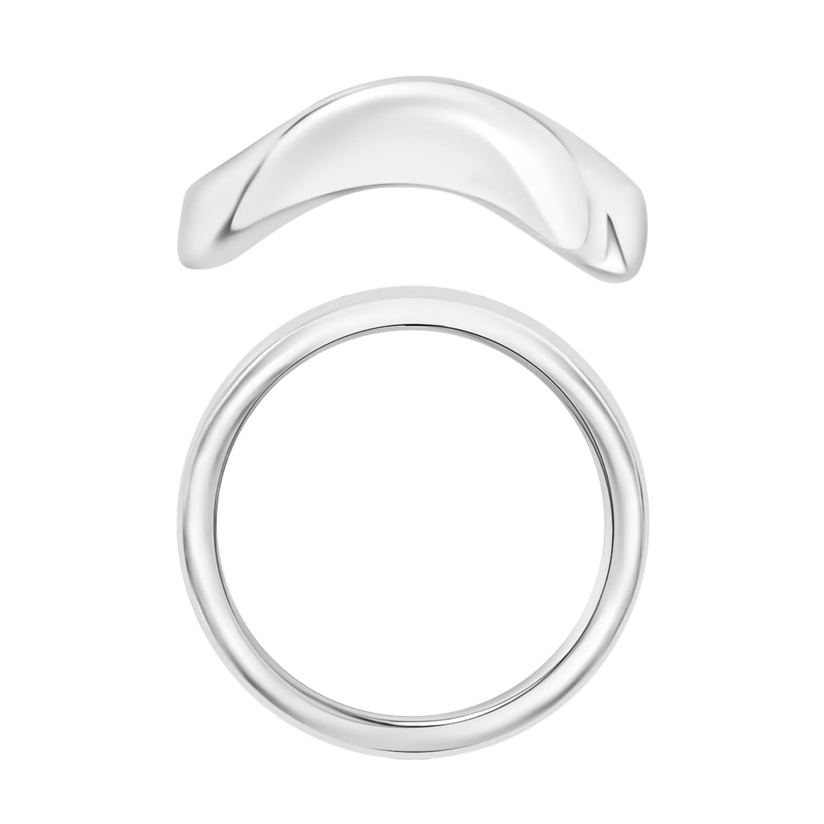 Band Ring in 10K White Gold (Size 10.0) 5 Grams image number 3