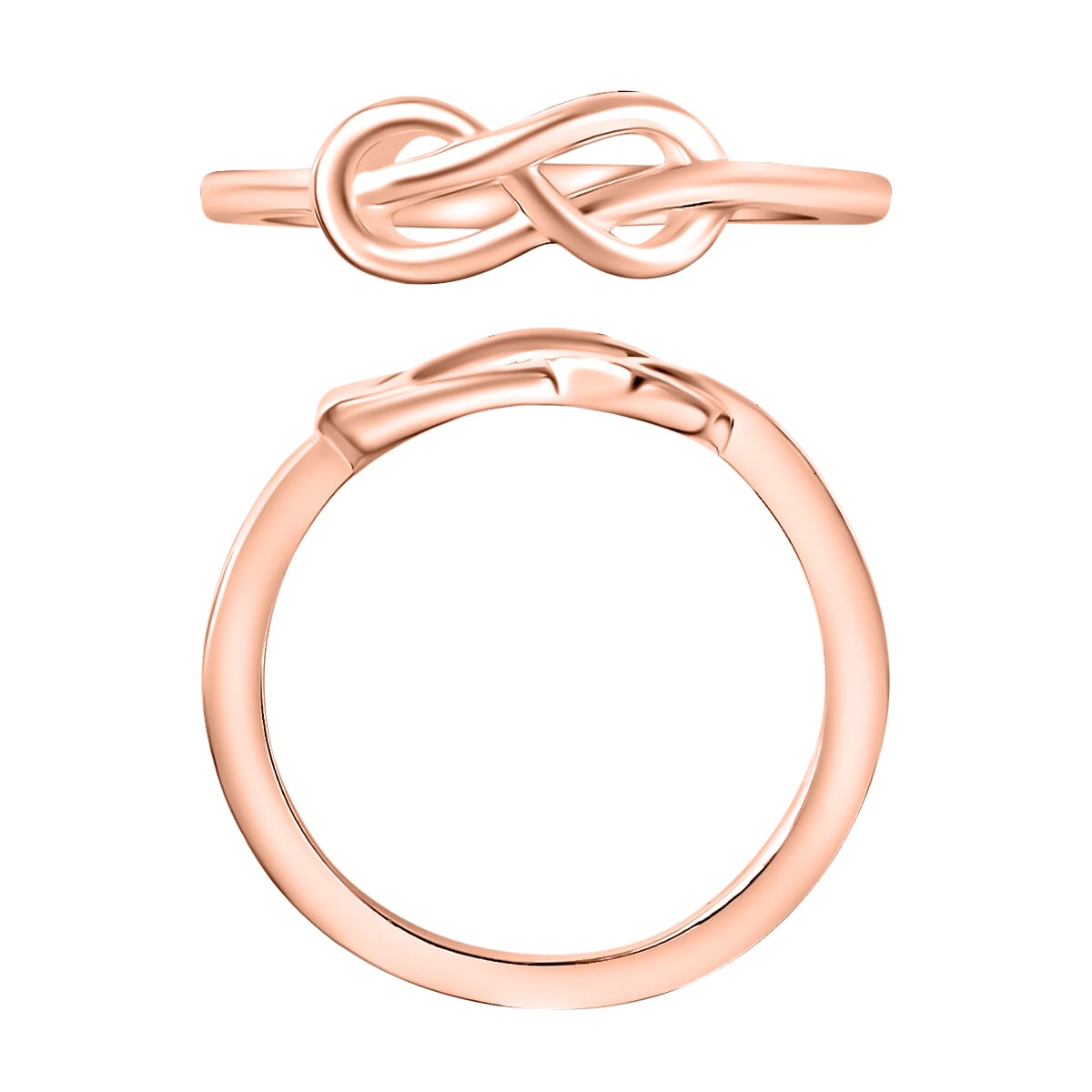 Infinity Ring in 10K Rose Gold (Size 12.0) 2.70 Grams image number 3