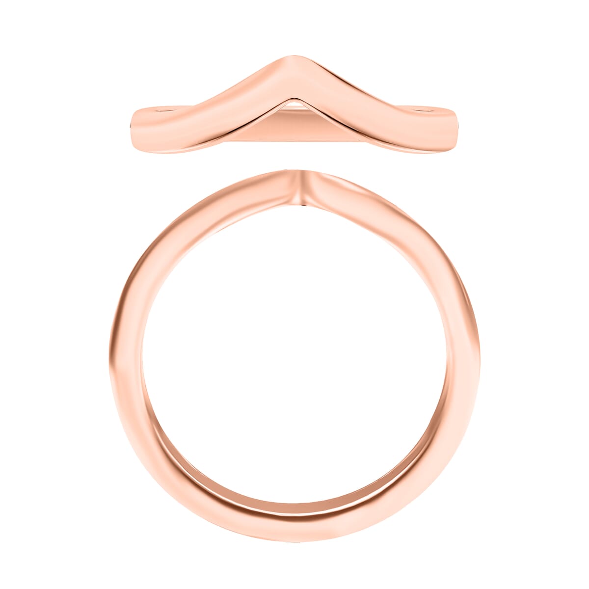 Chevron Ring in 10K Rose Gold (Size 11.0) 2.60 Grams image number 3