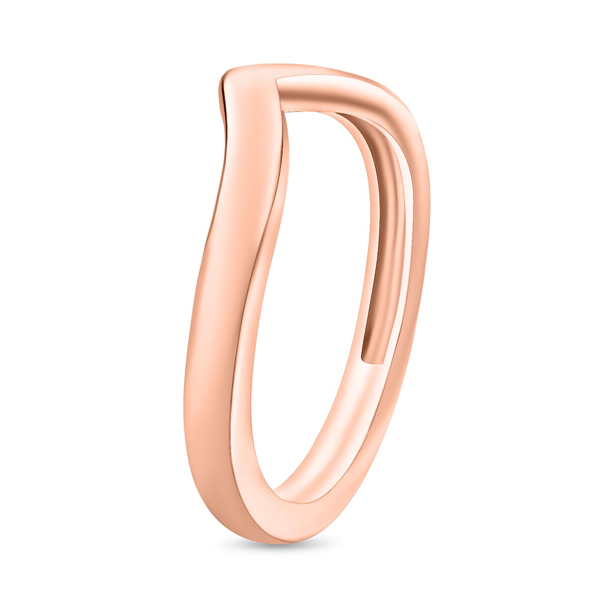 Chevron Ring in 10K Rose Gold (Size 5.0) 2.60 Grams (Del. in 10-12 Days) image number 2