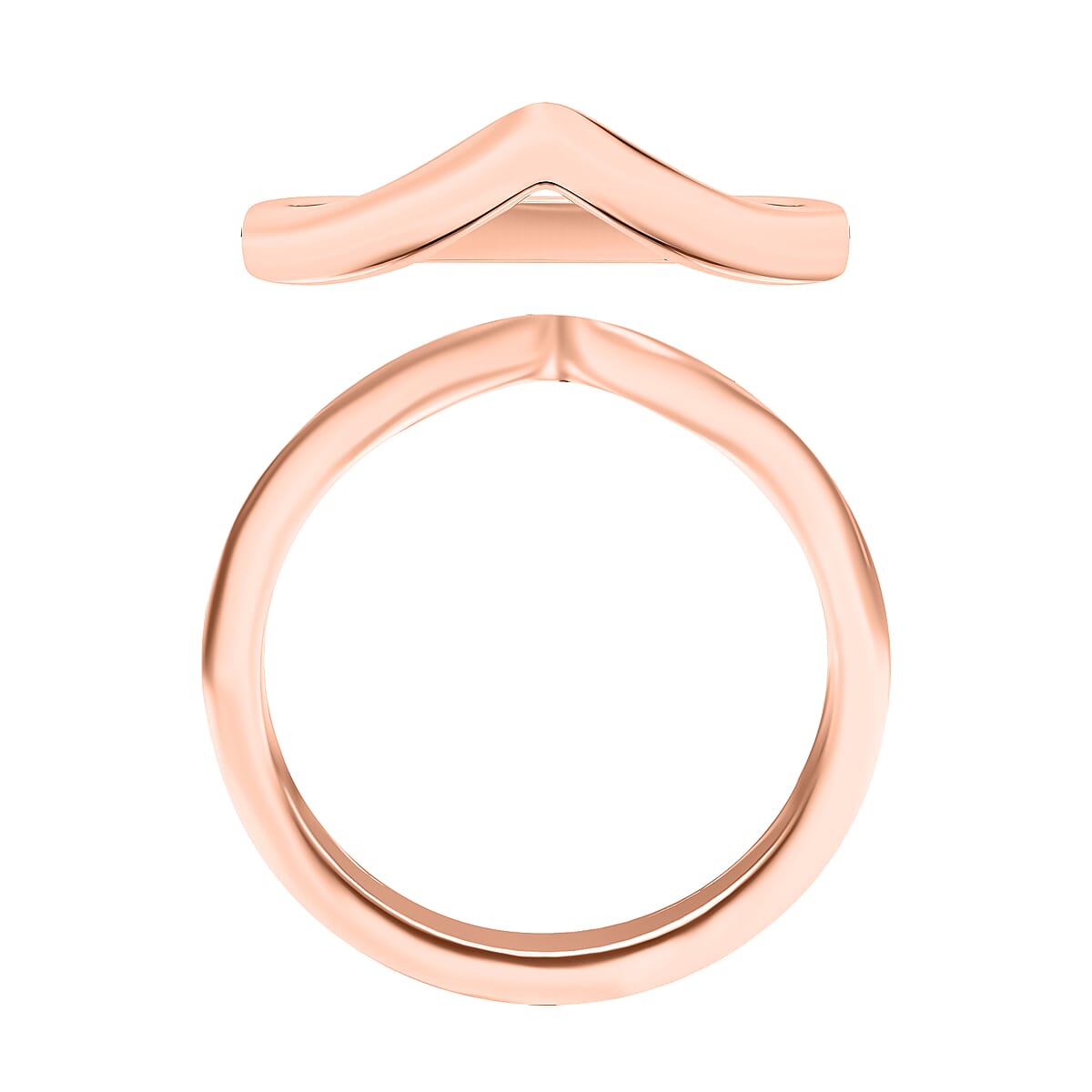 Chevron Ring in 10K Rose Gold (Size 5.0) 2.60 Grams (Del. in 10-12 Days) image number 3