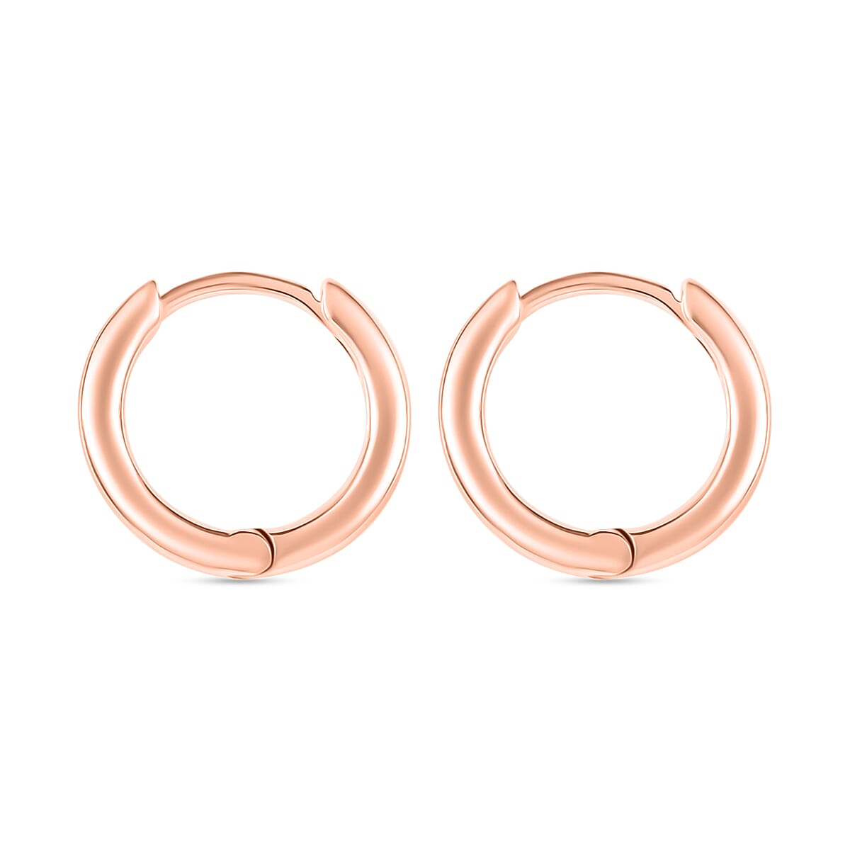 Hoop Earrings in 10K Rose Gold 3 Grams image number 2