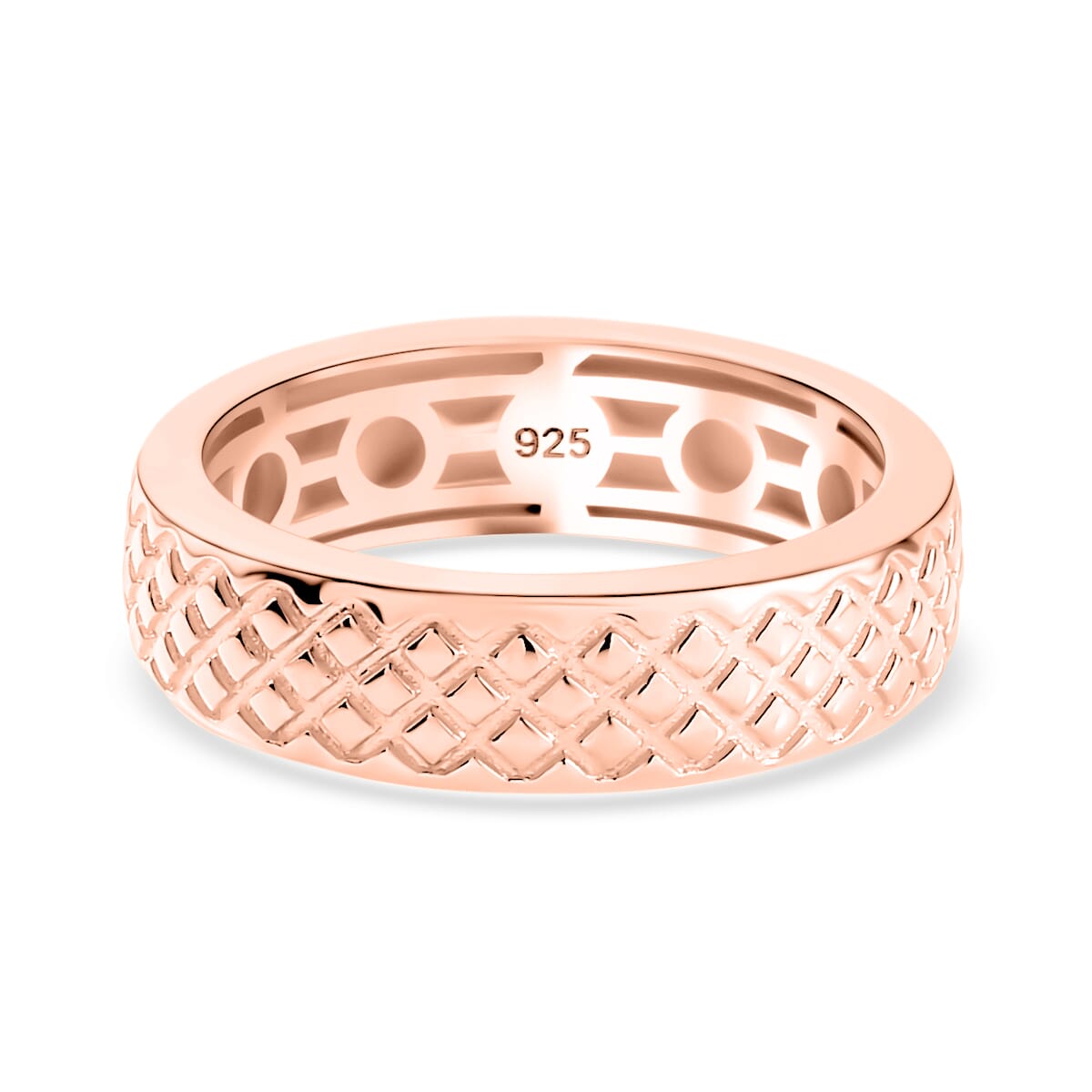 Diamond-cut Band Ring in 10K Rose Gold (Size 9.5) 5.50 Grams image number 0
