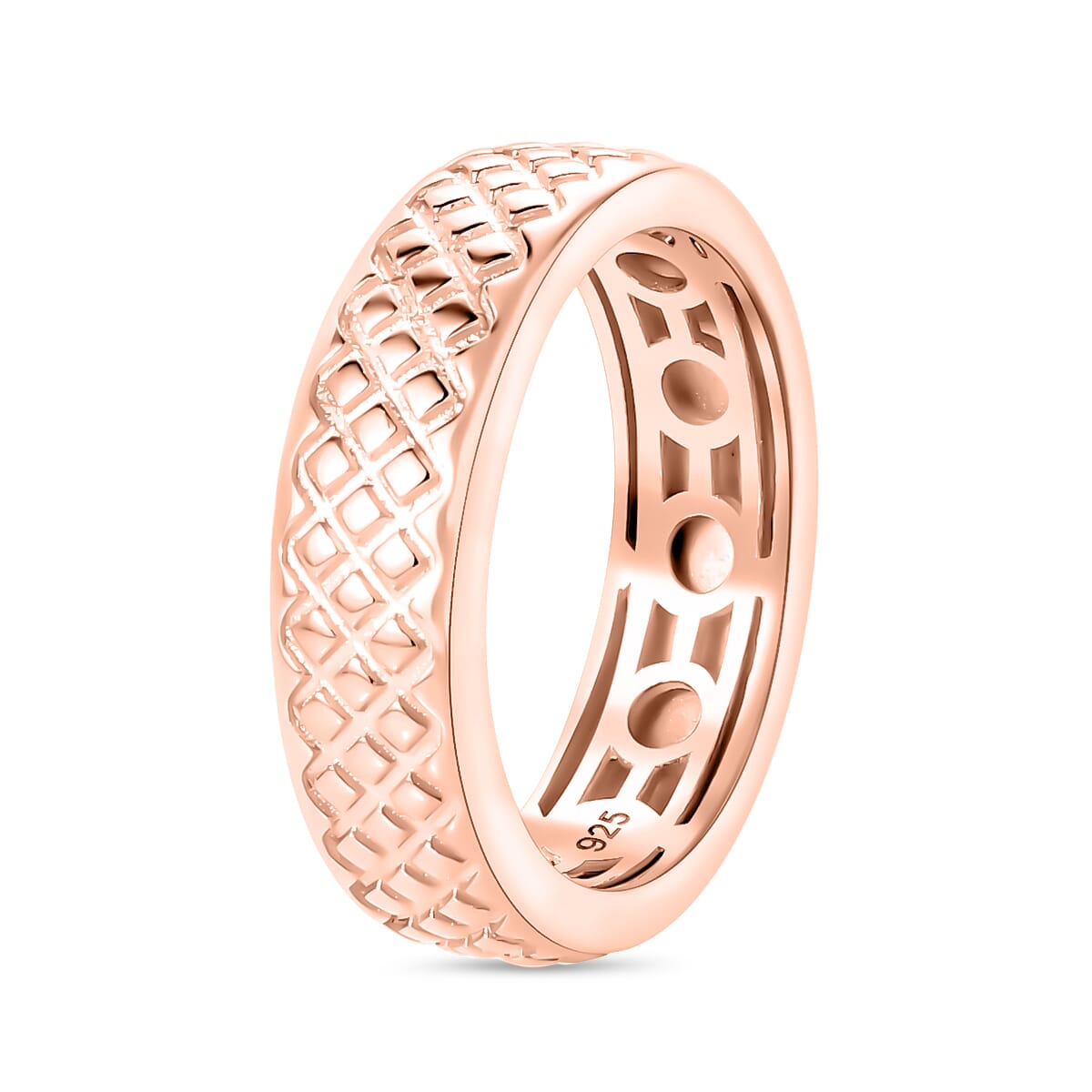 Diamond-cut Band Ring in 10K Rose Gold (Size 9.5) 5.50 Grams image number 2